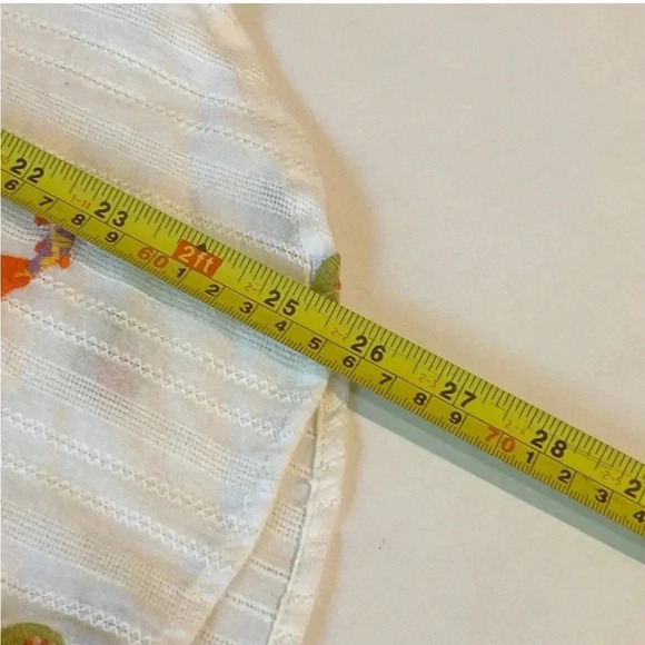 Anthropologie Maeve Koi Embroidered Button Down Size 2 - Picture 6 of 15